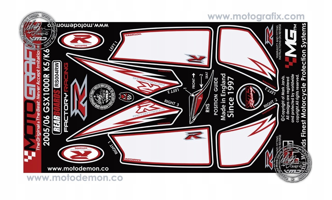 DYHOVÁ TANKPAD Suzuki GSXR 1000 K5, K6 MOTOGRAFIX