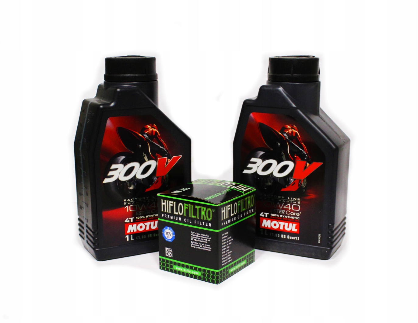 MOTULOVÝ OLEJ 300V 2L 10W40 + ZADARMO ŠTARTOVÝ FILTR
