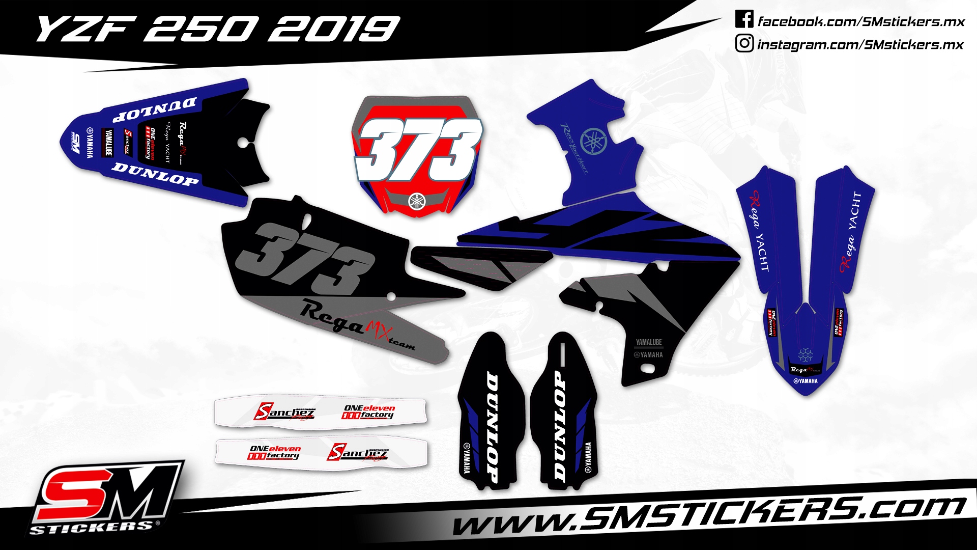 Dyha / samolepky YAMAHA YZF 450 18-19,