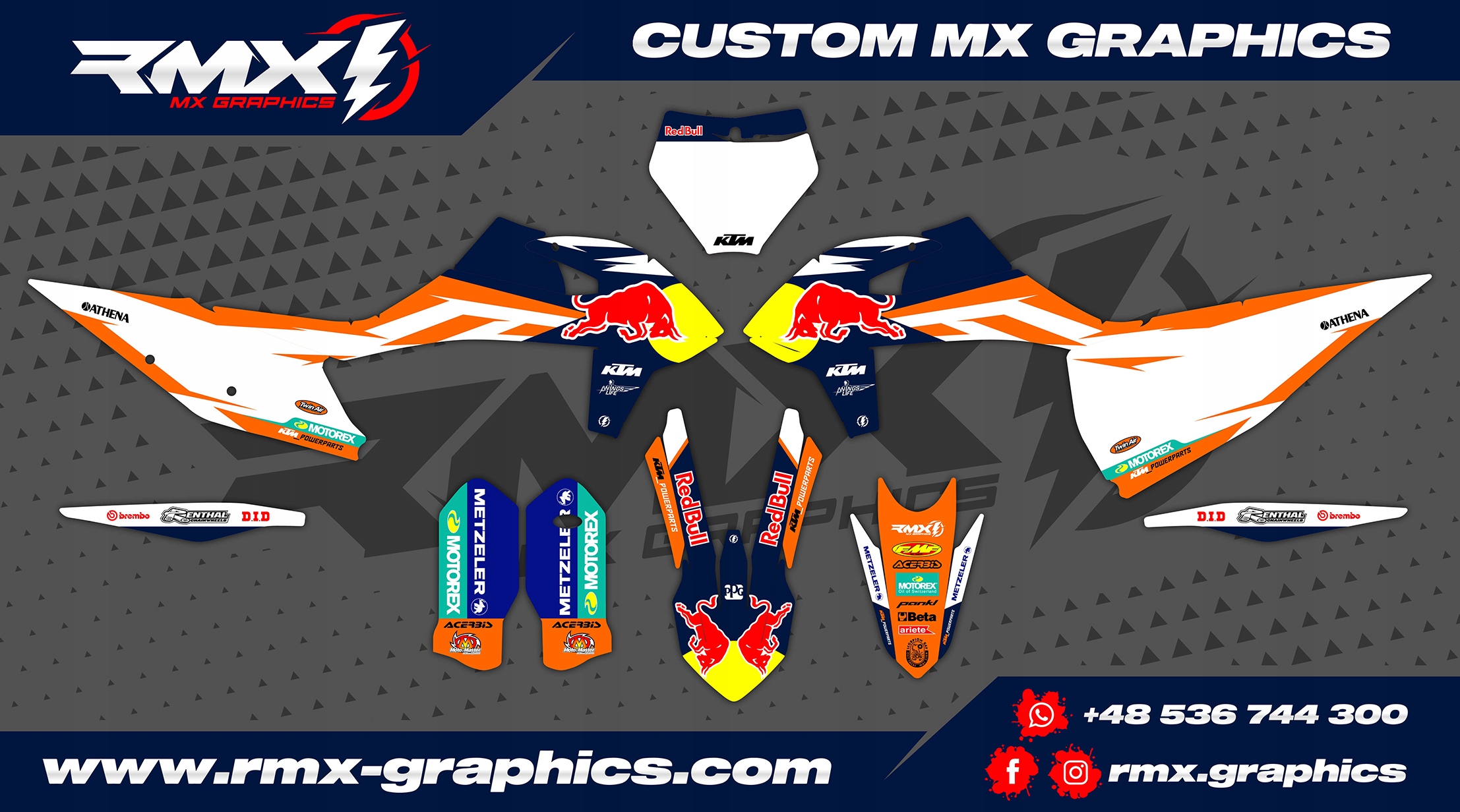 Dyha / samolepky motor KTM SX SXF 2019 2020 2021