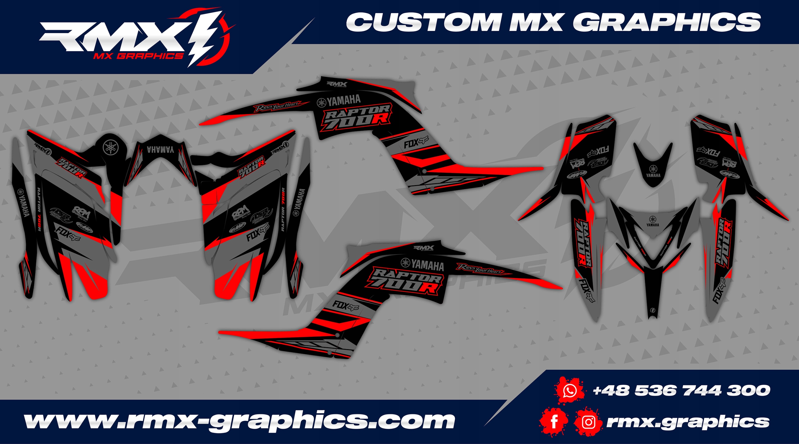 Dyha / samolepky štvorkolka Yamaha 700R 2013-2021