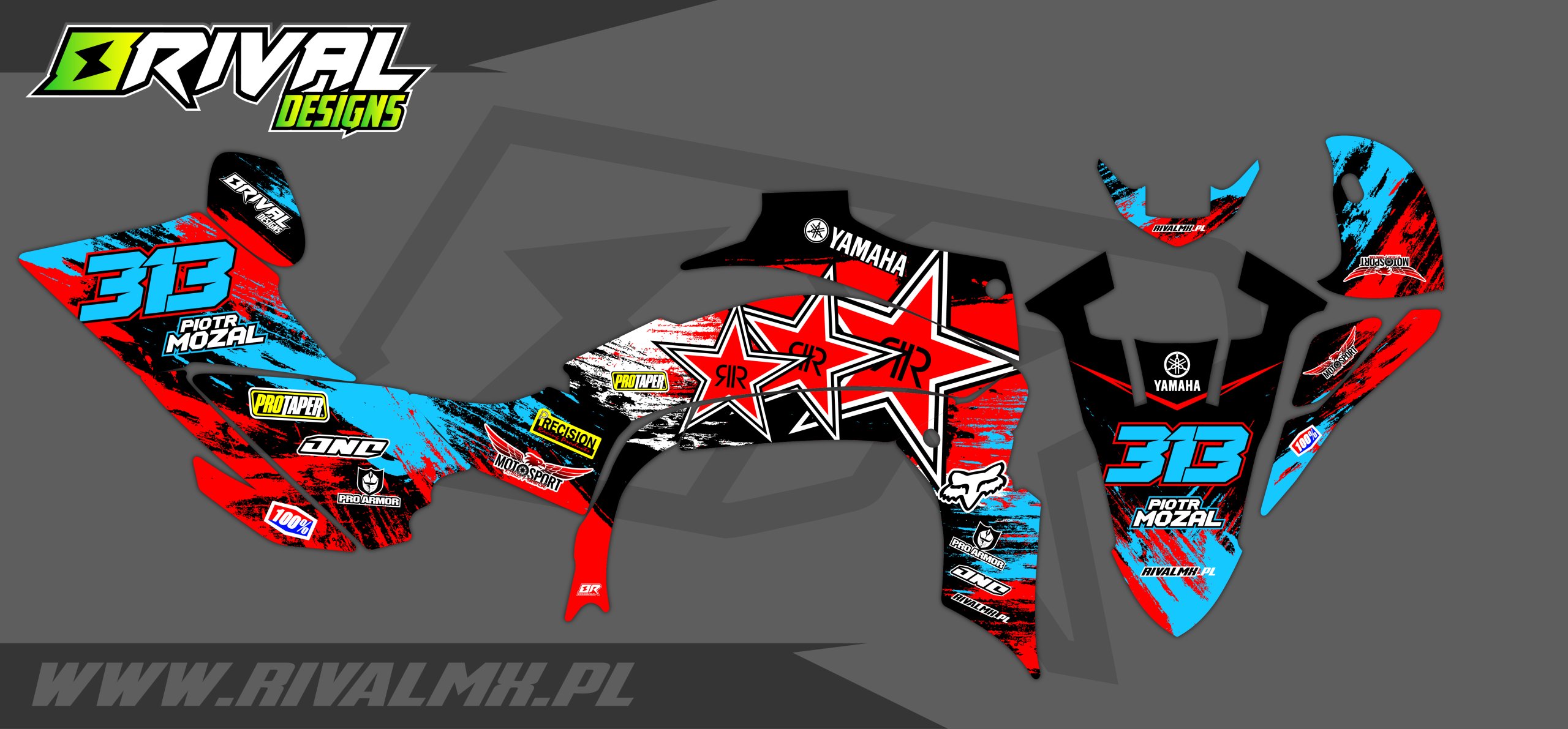 Dyha / samolepky štvorkolka Yamaha YFZ 450R 2009-2013