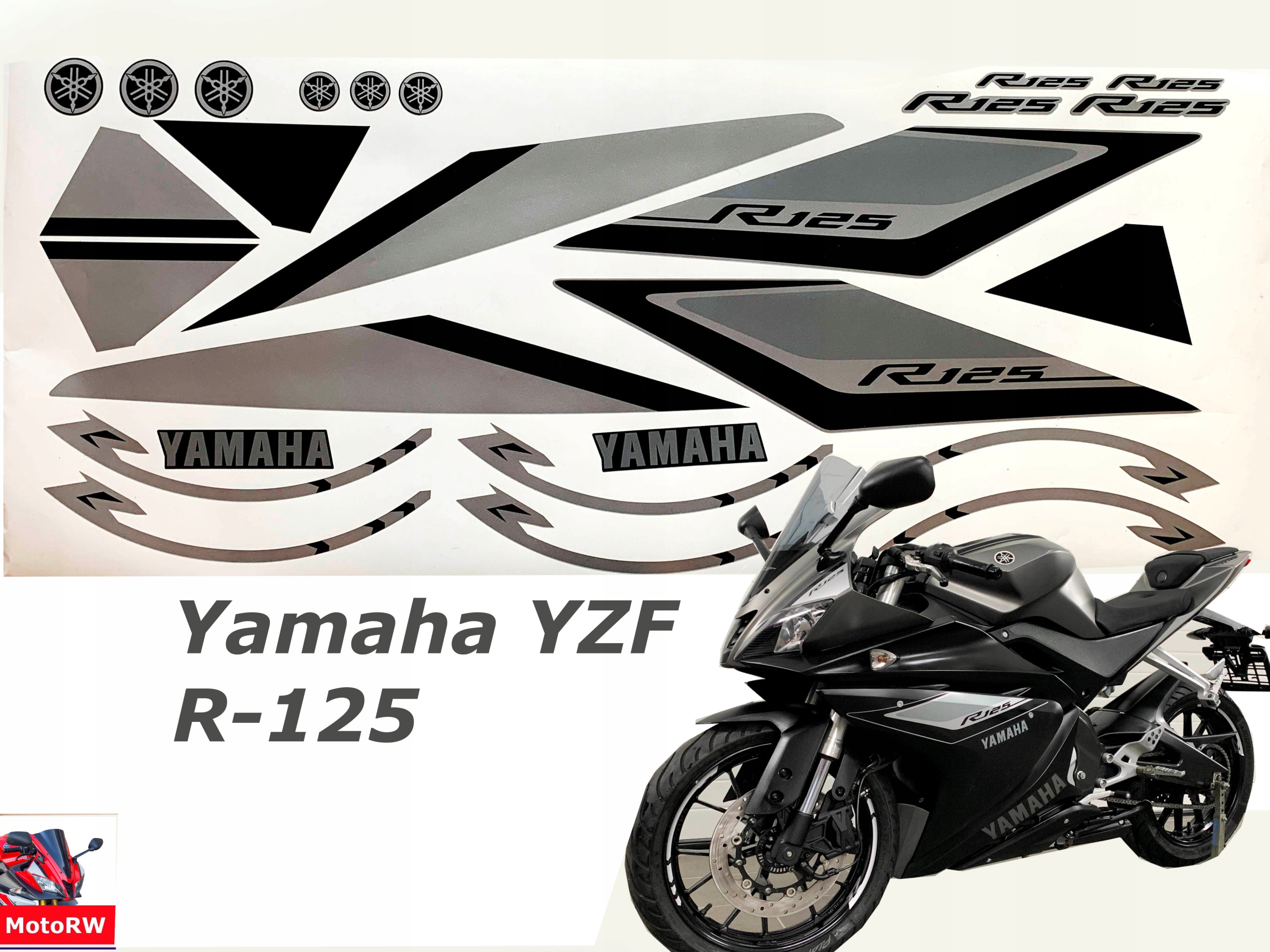 Sada samolepiek YAMAHA YZF R 125 Dyha 2014/16