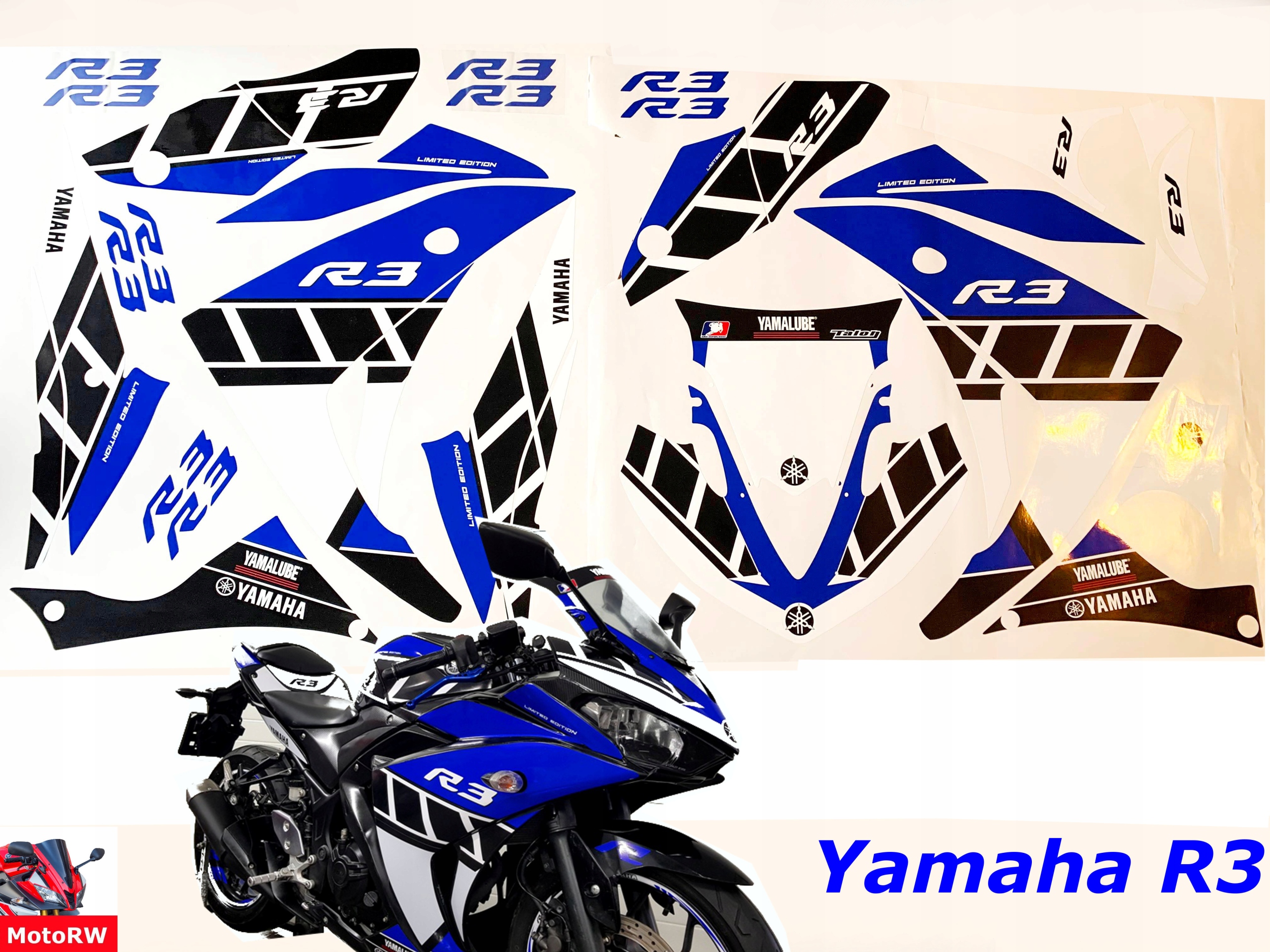 Sada samolepiek na dyhu YAMAHA YZF R 3
