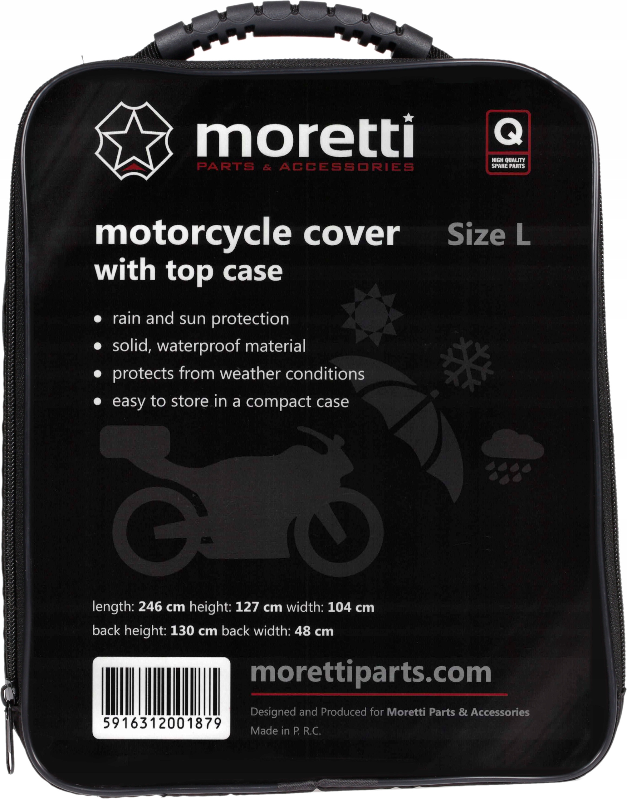 KRYT MOTORKY MORETTI L so silným puzdrom