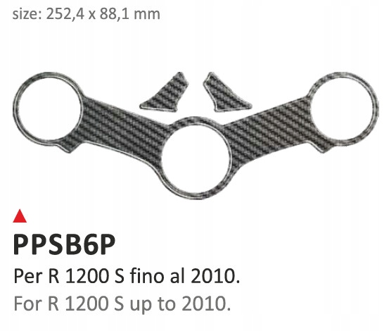 Nálepka PRINT na poličku na volant BMW R1200S up 2