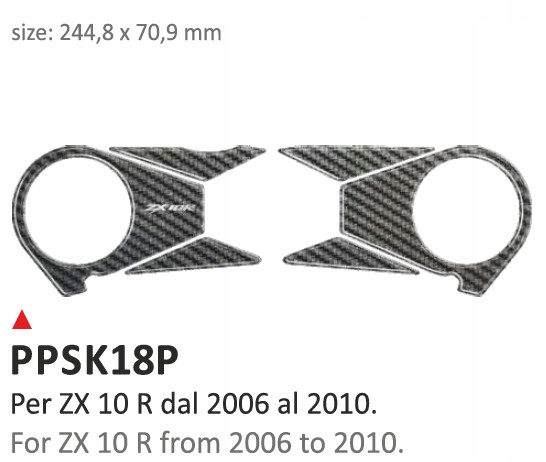 Nálepka PRINT pre poličku volantu Kawasaki ZX10R