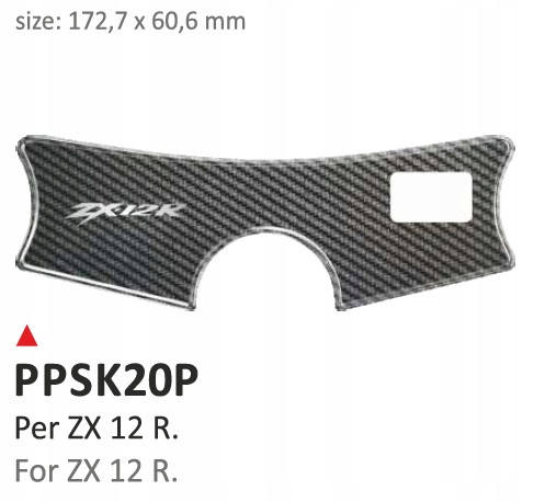 Nálepka PRINT na poličku na volant Kawasaki ZX12R