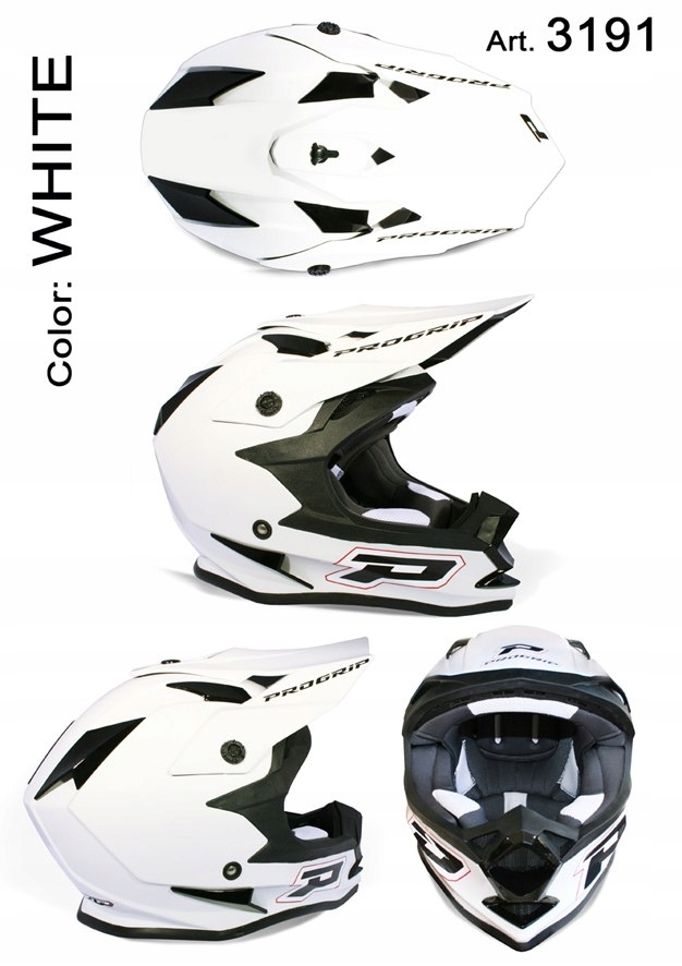 PROGRIP KASK PG3191 PX-3 PEVNÁ BIELA L