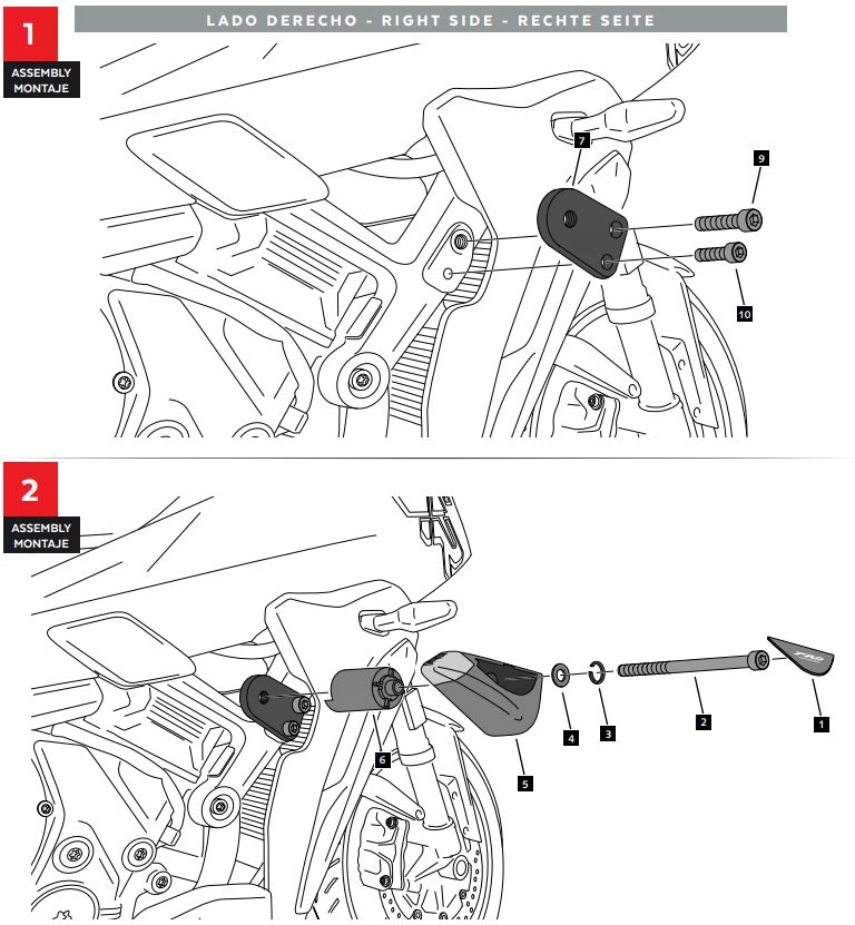 Padacie podložky PUIG 20458N PRO pre BMW S1000XR 20