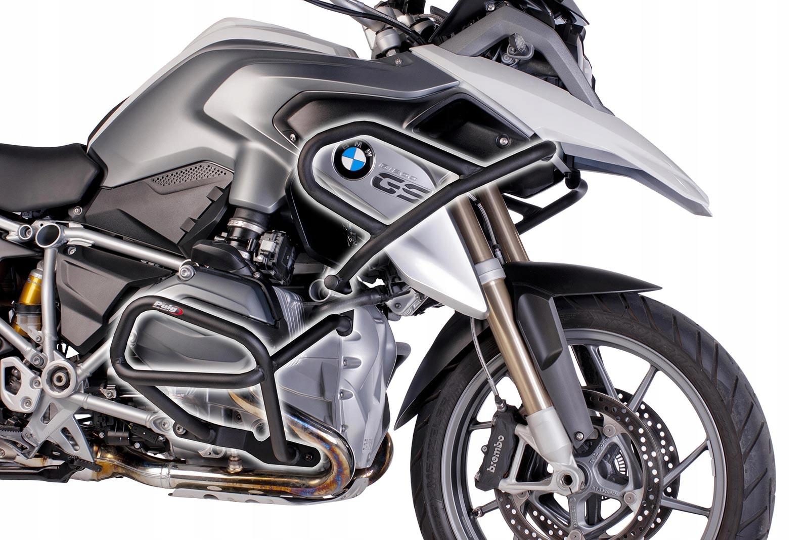 PUIG 6538N čierne nárazníky pre motor BMW R1200GS 13