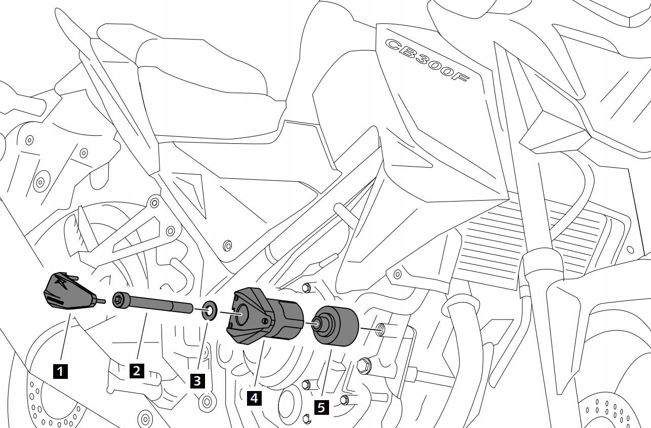 Padacie podložky PUIG 7932N s adaptérmi Honda CB300F