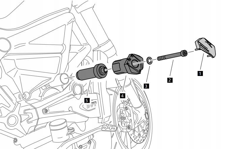 Padacie podložky PUIG 8567N čierne Ducati X-Diavel
