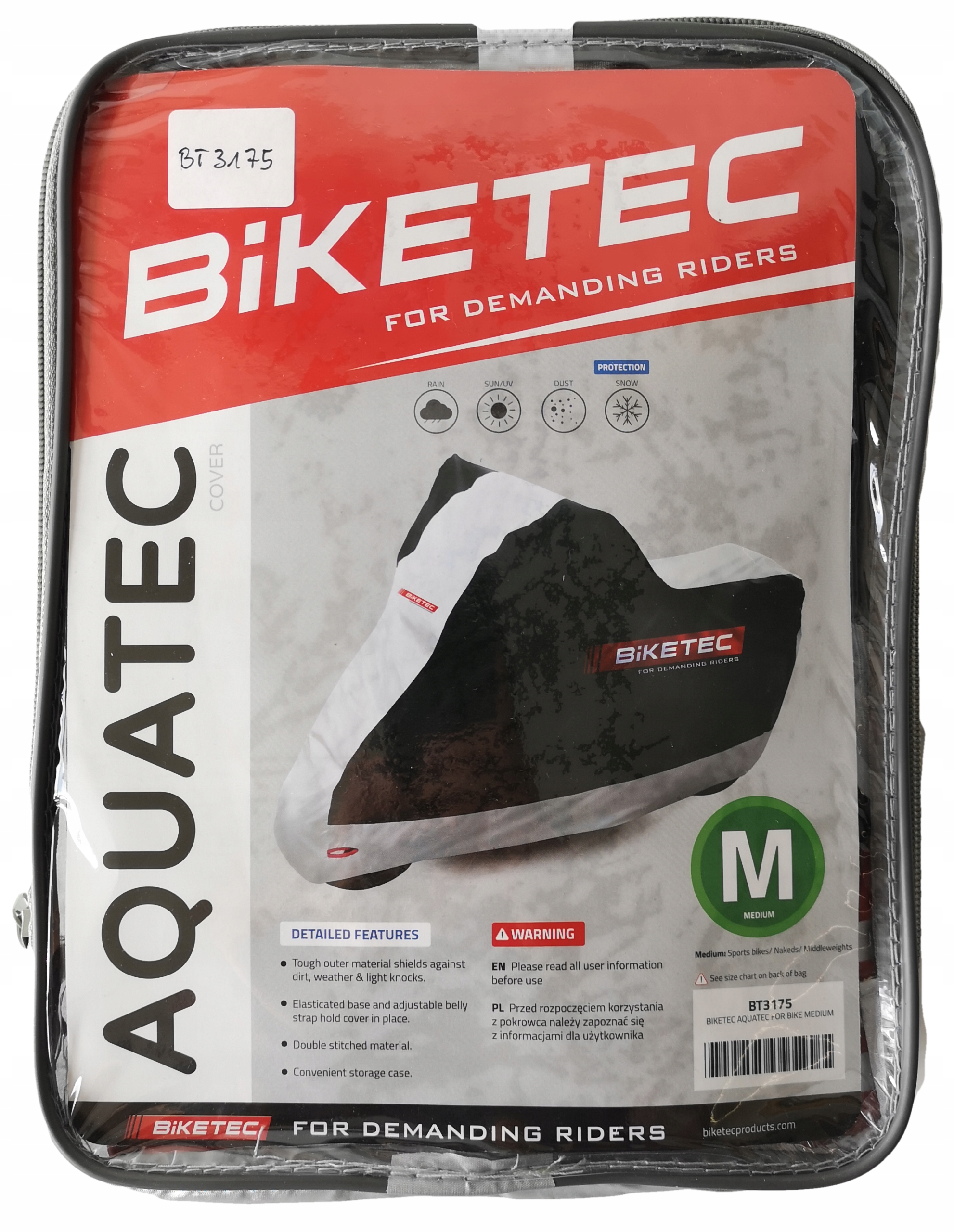 Kryt na motorku BIKETEC Aquatec M super