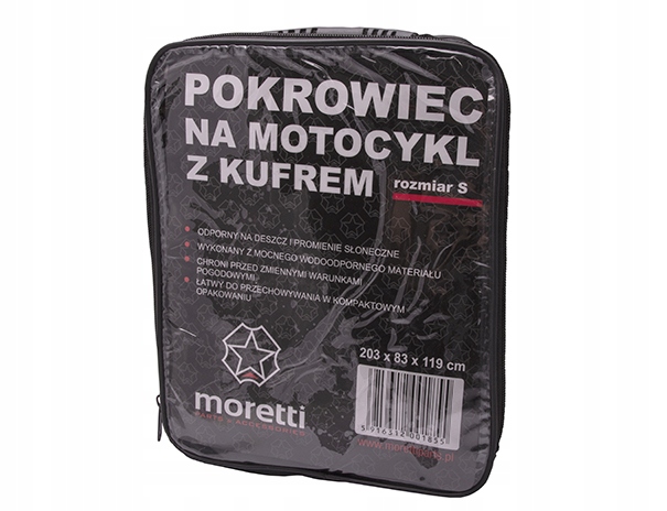 Kryt na motocykel s veľkosťou kufra S Moretti
