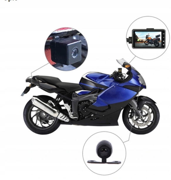 ZÁZNAM MOTOCYKLOV 2 FOTOAPARÁTY 1080p 720p RM1