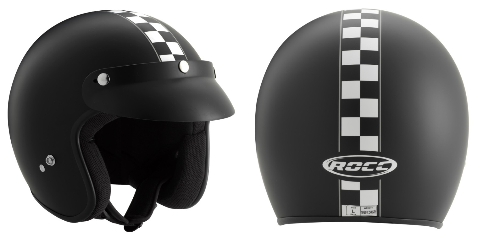 ROCC DEKOR ZÁVODNÁ MOTOCYKLOVÁ PRILBA CHOPPER - XXL