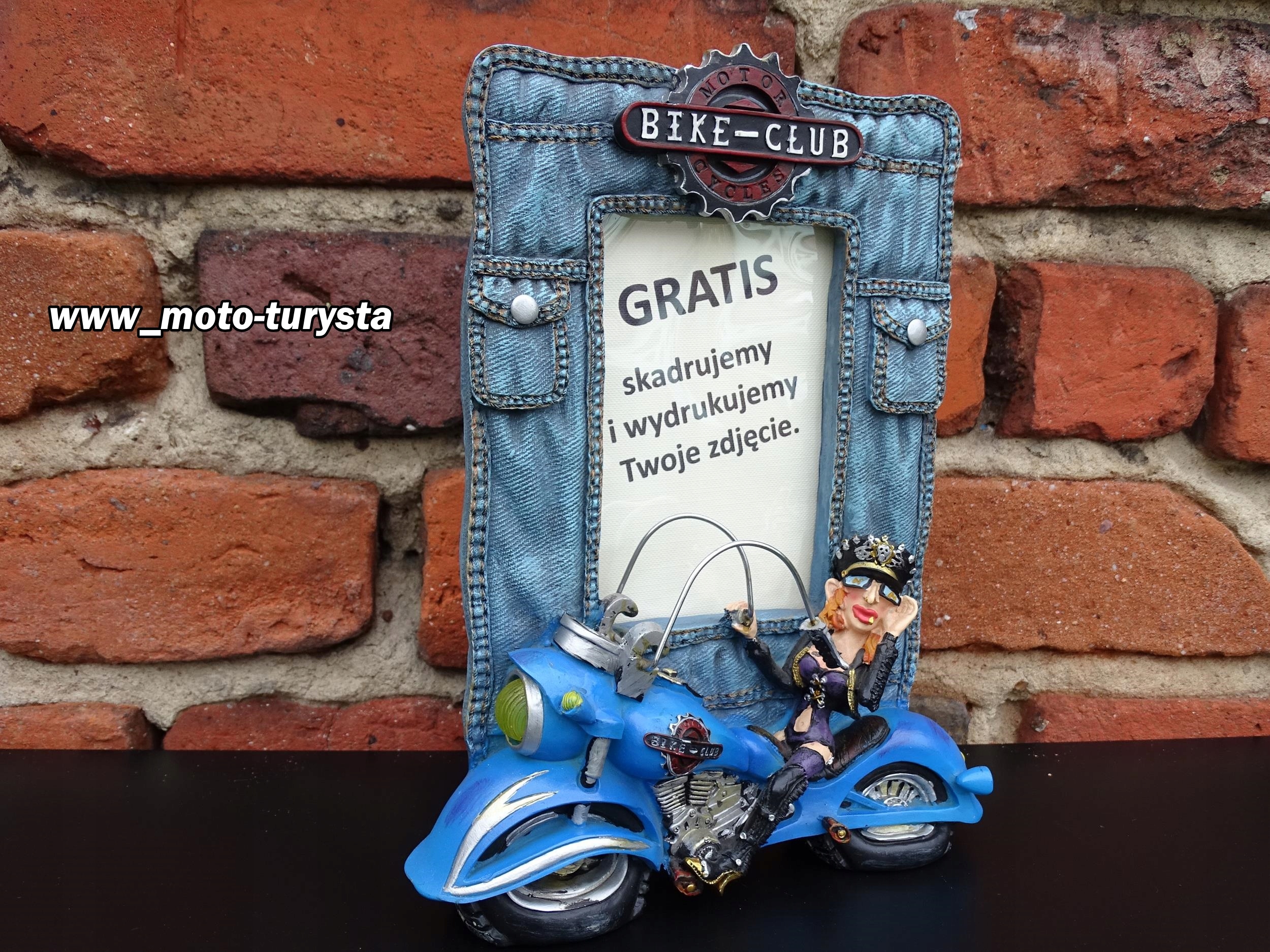 Rám ŽENA na HARLEY - tlač fotografií ZADARMO