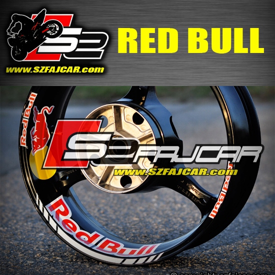 Red Bull - Samolepiace pásky na ráfiku ráfika