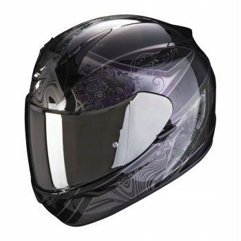 SCORPIONOVÁ PRILBA EXO-390 CLARA ČIERNE STRIEBORNÁ XS