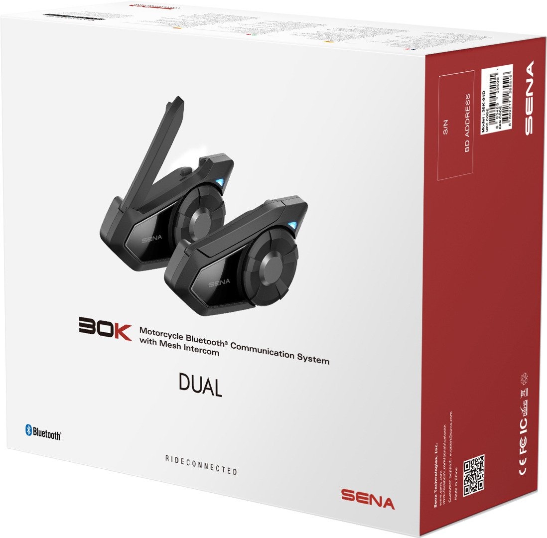 SENA 30K BLUETOOTH 4,1 AŽ DO 2 KM DVOJNÁSADA