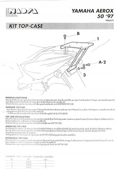 SHAD Y0A57T RÁM RÁM ZADNÝ YAMAHA AEROX 50 ..