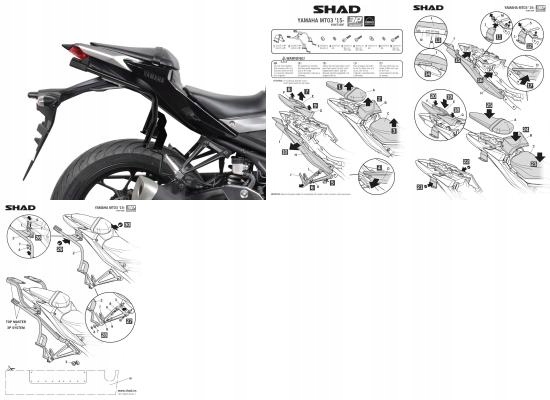 SHAD Y0MT36IF BOČNÝ RÁM RÁM 3P YAMAHA MT03