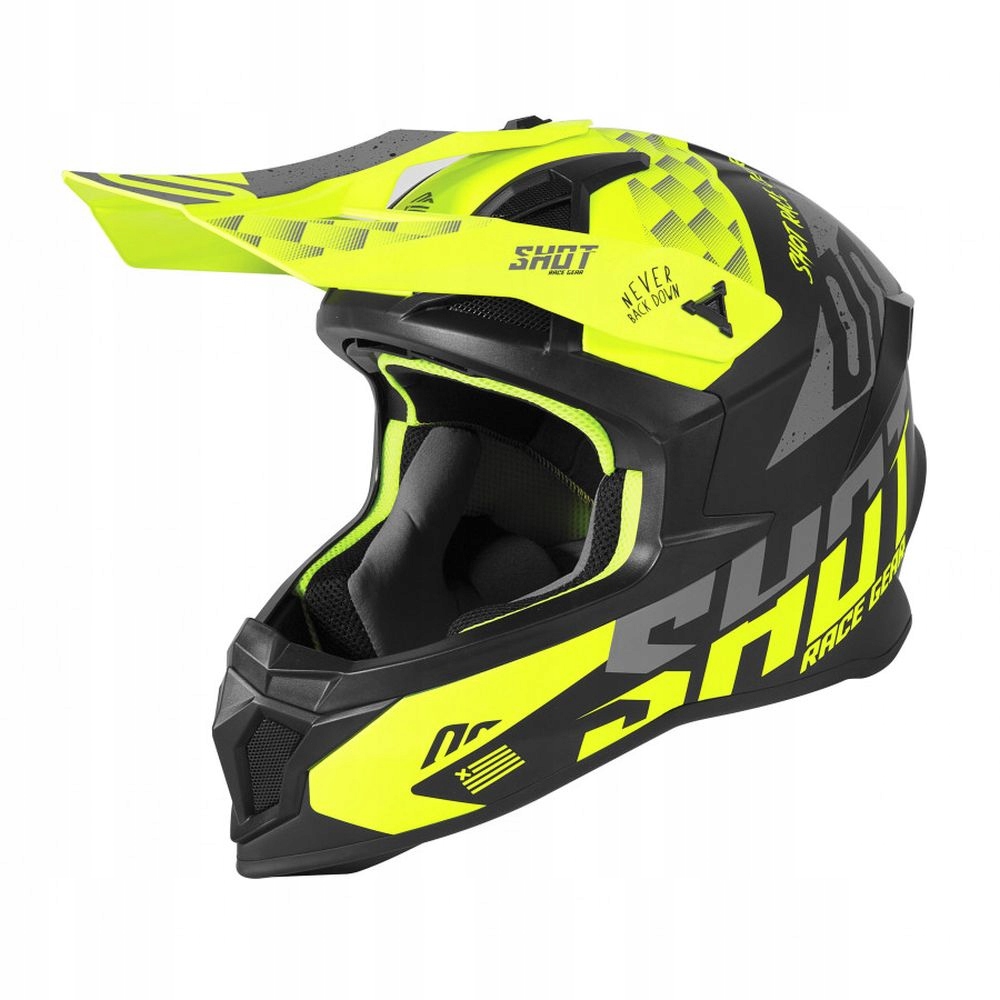 PRILBA SHOT CROSS LITE RUSH ČIERNA / ŽLTÁ FLUO VEĽKOSŤ XL