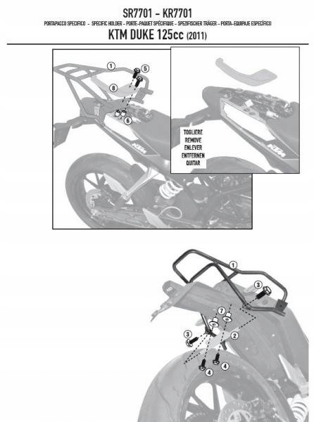 STREDNÝ RÁMOVÝ RÁM. KTM DUKE 125/300/390 11-15