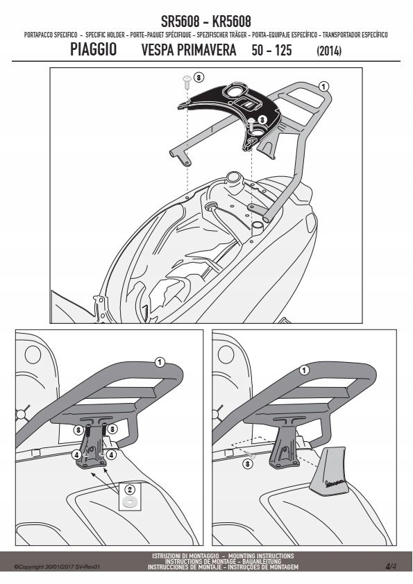 RÁM CENTRÁLNE PIAGGIO Vespa Primavera50-150