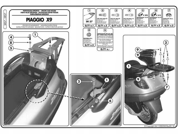 STREDNÝ RÁMOVÝ RÁM. PIAGGIO X9 125-180-250 00-02
