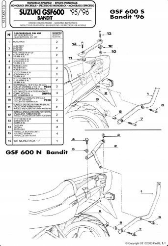 STREDNÝ RÁMOVÝ RÁM. SUZUKI GSF 600/1200 BANDIT