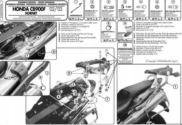 HLAVNÝ RÁMOVÝ RÁM HONDA CB 900 HORNET 02-07