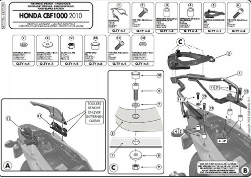HLAVNÝ RÁMOVÝ RÁM HONDA CBF 1000 / ST 10-14