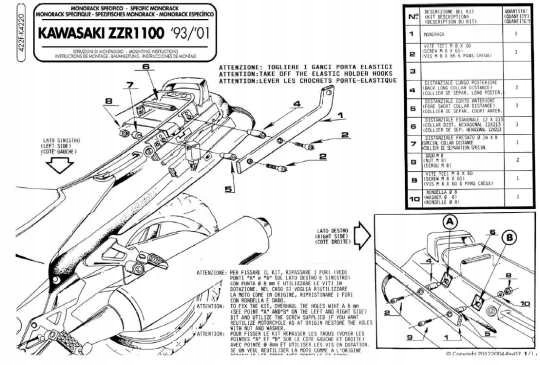 HLAVNÝ RÁMOVÝ RÁM KAWASAKI ZZR 1100 93-01