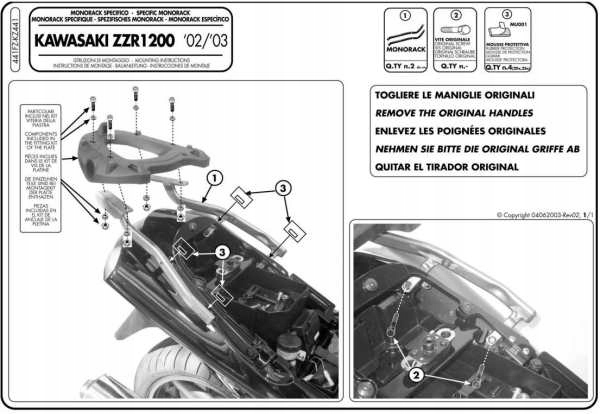 HLAVNÝ RÁMOVÝ RÁM KAWASAKI ZZR 1200 02-05