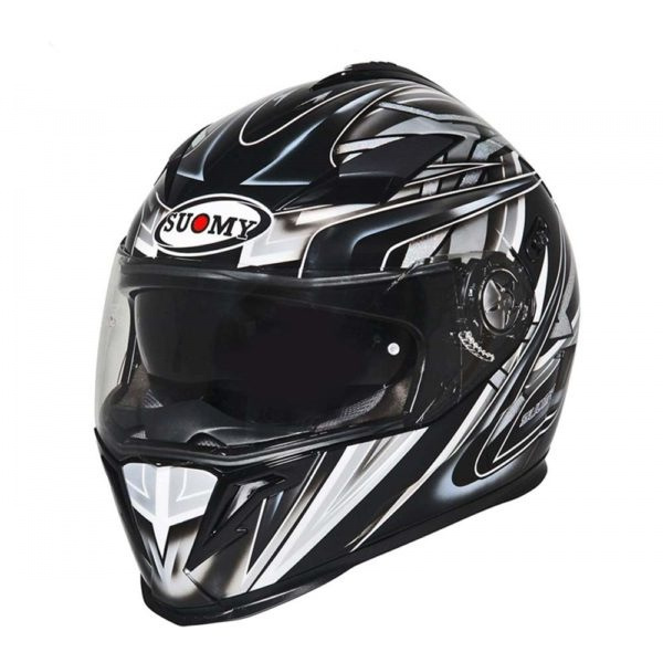 PRILBA HALO ZENITH ČIERNOŠEDÁ SUITE NA MOTOCYKLE