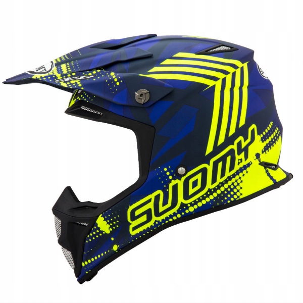 SUOMY KASK MX SPEED SERGEANT MATNÁ MODRÁ ŽLTÁ M