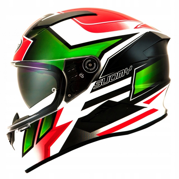 SUOMY KASK SPEEDSTAR ASYMETRICKÁ ZELENÁ / ČERVENÁ Ľ
