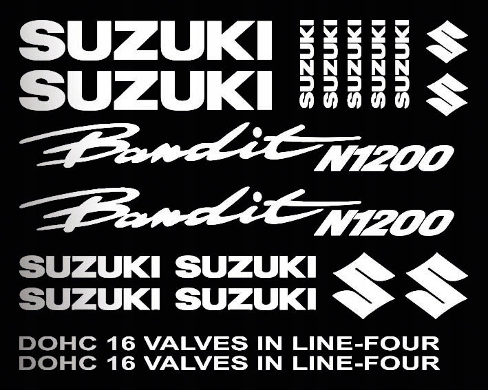 SUZUKI BANDIT N1200 _ sada nálepiek _ CHROM