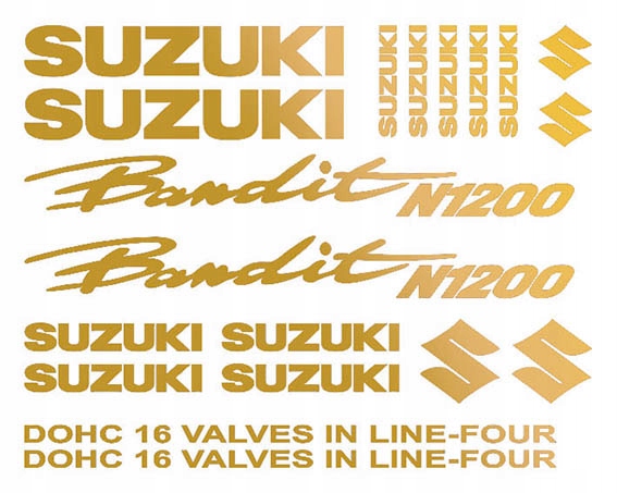 Nálepky SUZUKI BANDIT N1200 GOLD, SILVER, COPPER