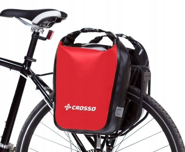 Brašne na bicykel Crosso Dry 30l ČERVENÉ