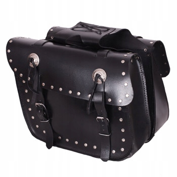 Kožené tašky STUDS ADRENALINE čierne 25l