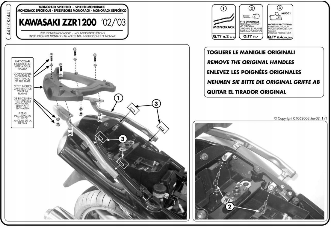 Rám Kappa KZ441 Kawasaki ZZR 1200 02-05