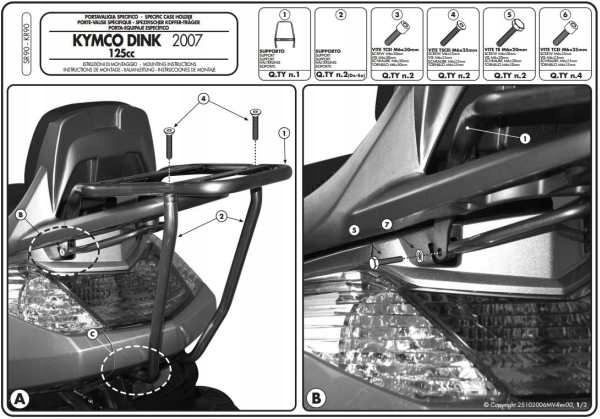 Rám Kymco Dink 50 125 200i 2006-15 Kappa