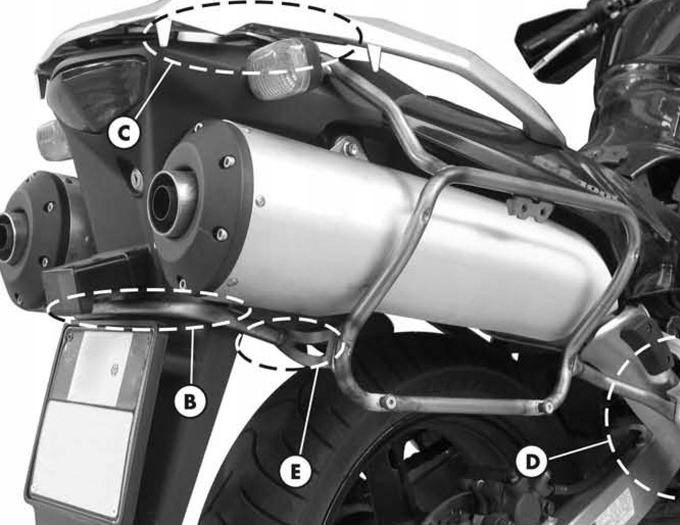 Kappa Suzuki DL 1000 VStrom bočný stojan na kufre