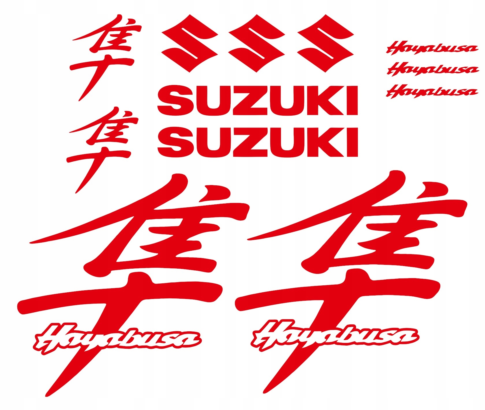Sada samolepiek Suzuki Hayabusa 12 kusov
