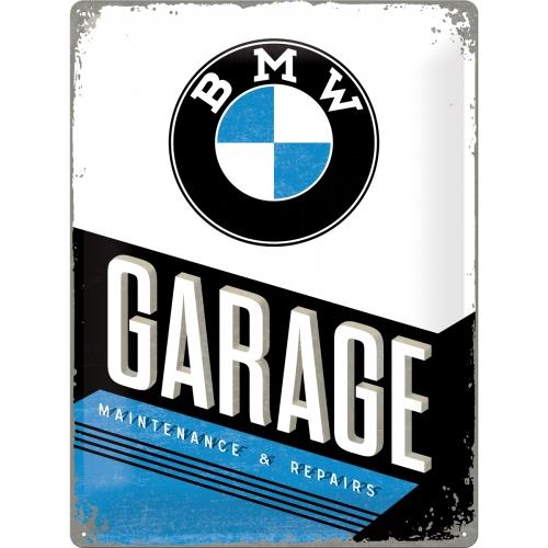 Veľký vývesný štít 30x40cm s kovovým logom BMW
