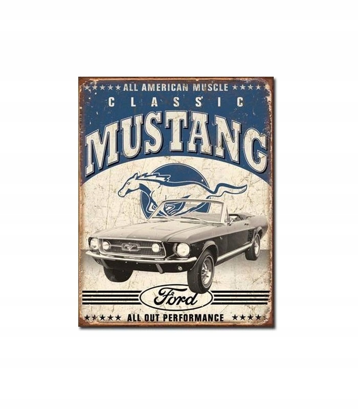 Klasická vývesná tabuľa Ford Mustang Gift USA
