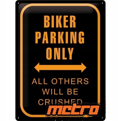 POSTEROVÁ DOSKA 30x40 BIKER IBA PARKOVANIE